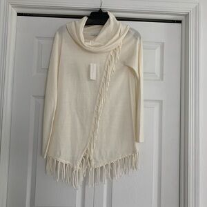 New York & Company Cream Cowl Neck Sweater